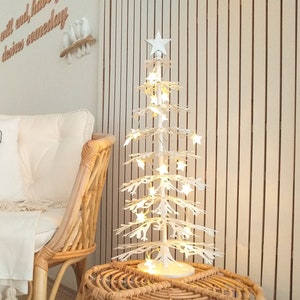 Lighted-up Christmas Tree Metal Decor, 3D Christmas Tree, DIY Christmas Tree, New Year Gift, Puzzle Gift, Christmas Decor image 1