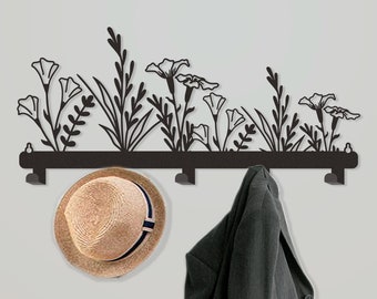 pic Wall Mounted Coat Rack With Hooks Australia metal coat rack etsy