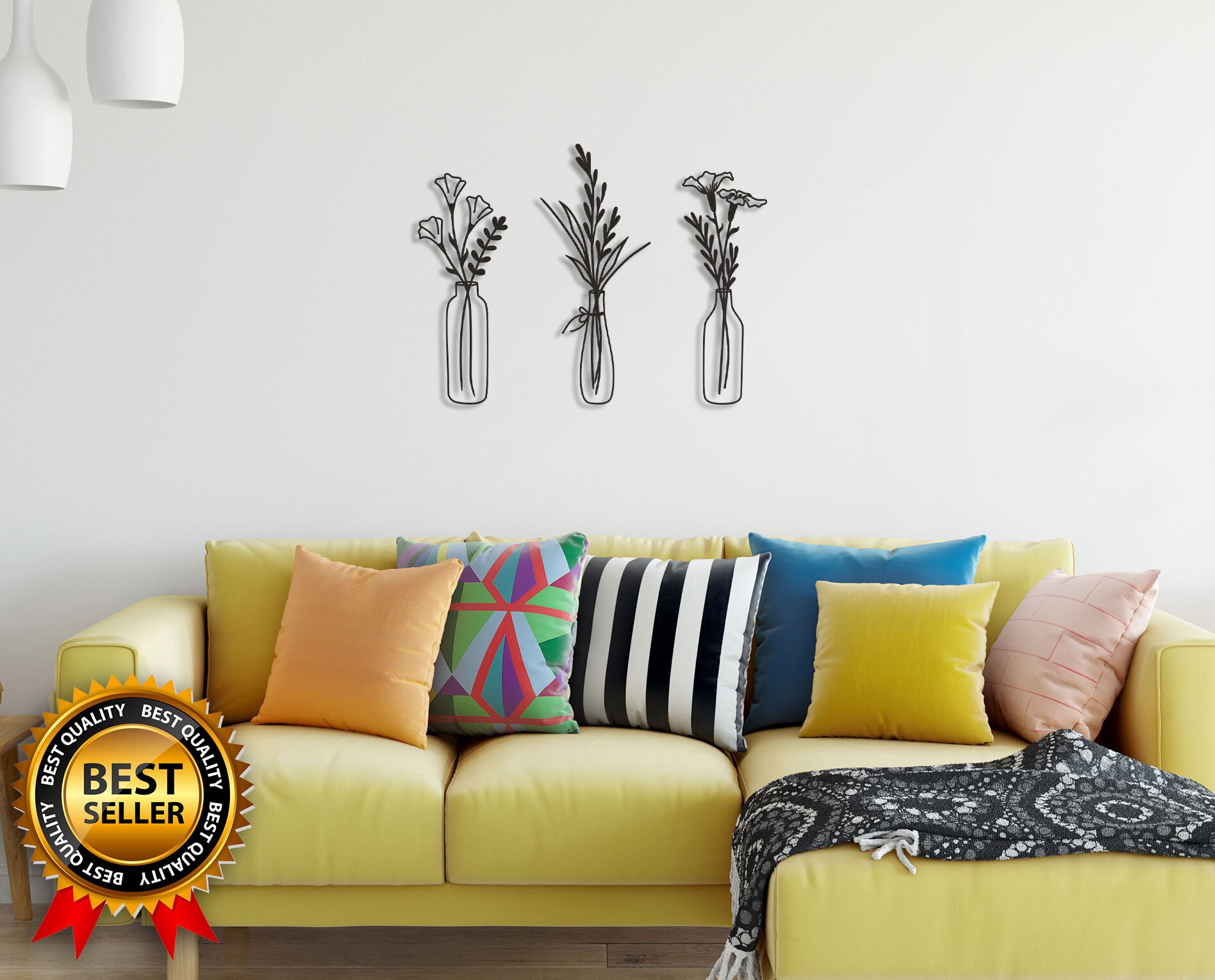 Flower in Vase Metal Wall Decor Texture Paint Metal Wall Etsy India