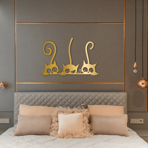 Funny Cats Metal Wall Decor, Kids Room Wall Art , Housewarming Gift, Office Modern Wall shops Decor, Fast and Free Shipping, Christmas Gift