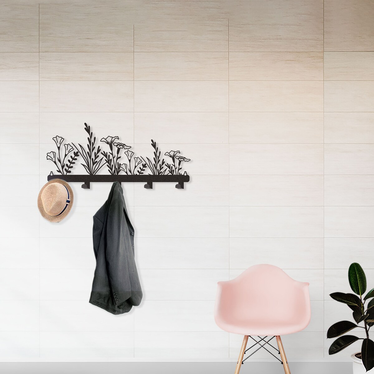Flowers Wall Mounted Coat Rack Coat Racks, Metal Wall Art for Entryway Coat Rack, Wall Mounted Coat Racks Hooks, Coat Hanger With Hook - Etsy