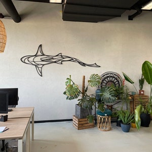 Shark Metal Wall Decor, Housewarming gift, Office modern wall decor, Home gift, Free and fast shipping, Christmas Decor, Fathers Day Gift