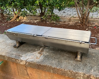 Parrilla Hibachi portátil: Brasero de acero inoxidable para exteriores