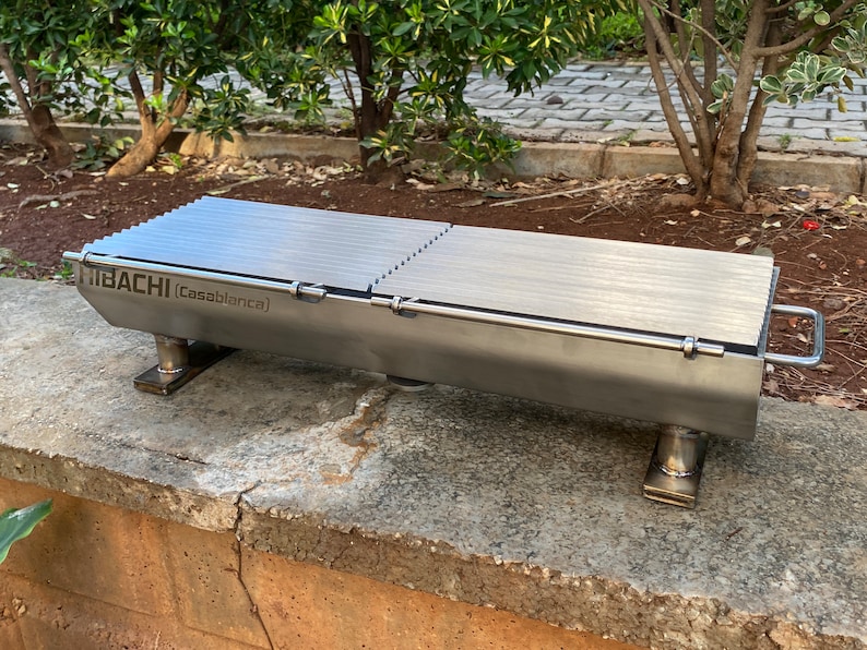 Parrilla Hibachi portátil: Brasero de acero inoxidable para exteriores imagen 8