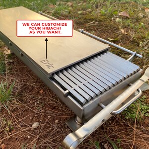 Parrilla Hibachi portátil: Brasero de acero inoxidable para exteriores imagen 3