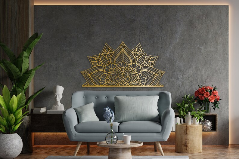 XL Metal Mandala Decor Metal Mandala Wall Art Wall Decor Etsy