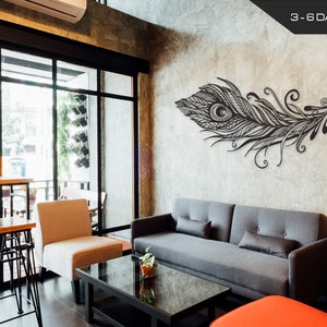 Feather Metal Wall Art, Vertical Wall Art, Metal Wall Decor, Metal Feathers, Wall Signs, Wall Hangings, Gorgeous gift for Fathers Day Gift