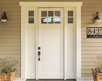 Custom Metal House Number Sign: Modern Address Plaque