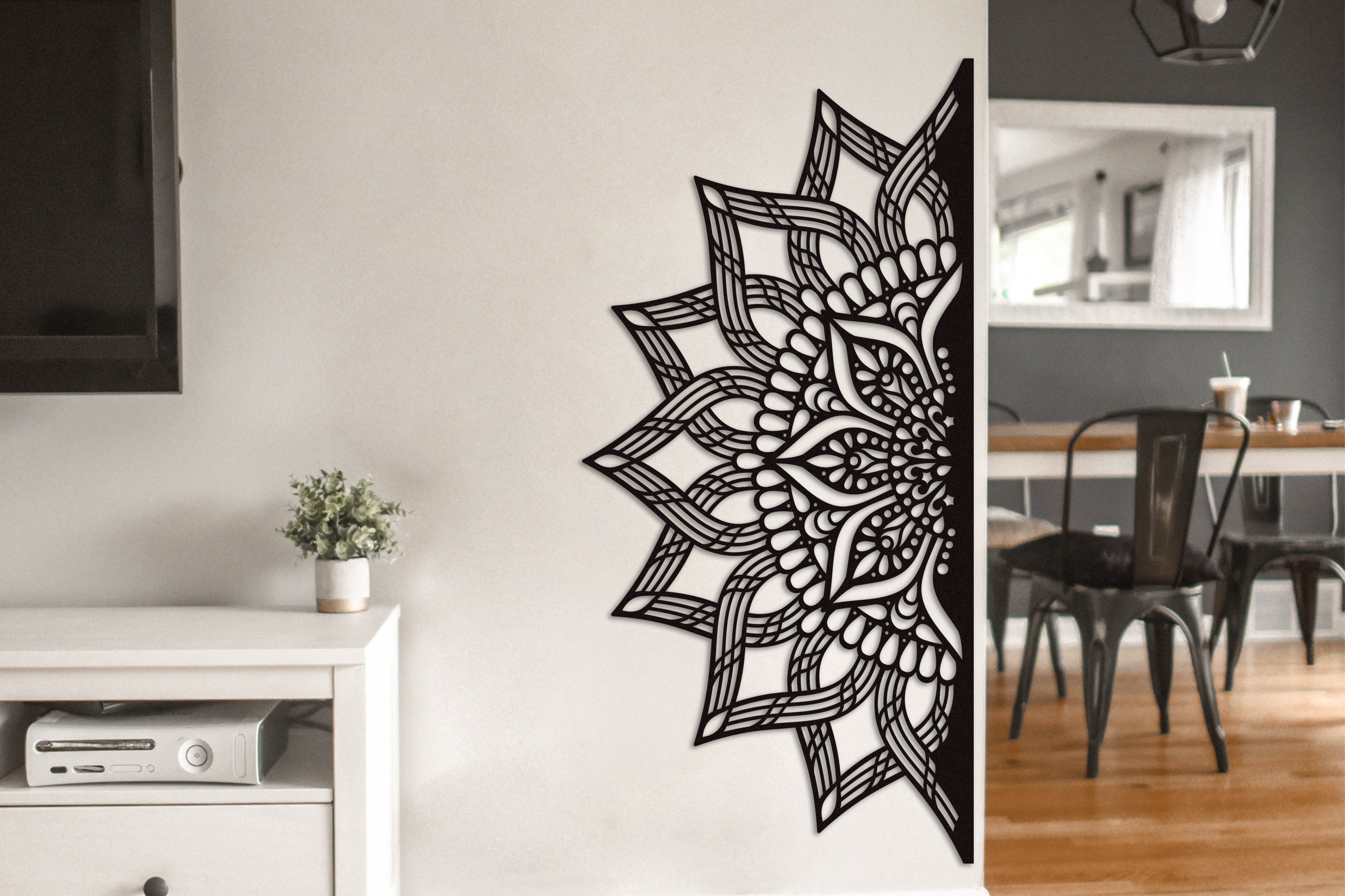 XL Metal Mandala Decor Metal Mandala Wall Art Wall Art Wall Etsy