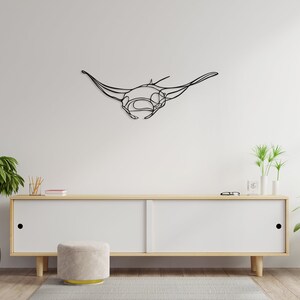 Manta Stingray Metal Wall Decor, Housewarming Gift, Office Modern Wall Decor, House gift, Free and fast shipping, Fathers Day Gift image 7