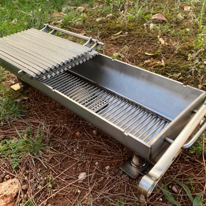 Parrilla Hibachi portátil: Brasero de acero inoxidable para exteriores imagen 5