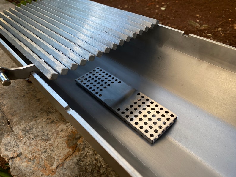 Parrilla Hibachi portátil: Brasero de acero inoxidable para exteriores imagen 7