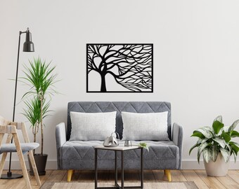 Tree of Life Metal Wall Art: Modern Home Decor