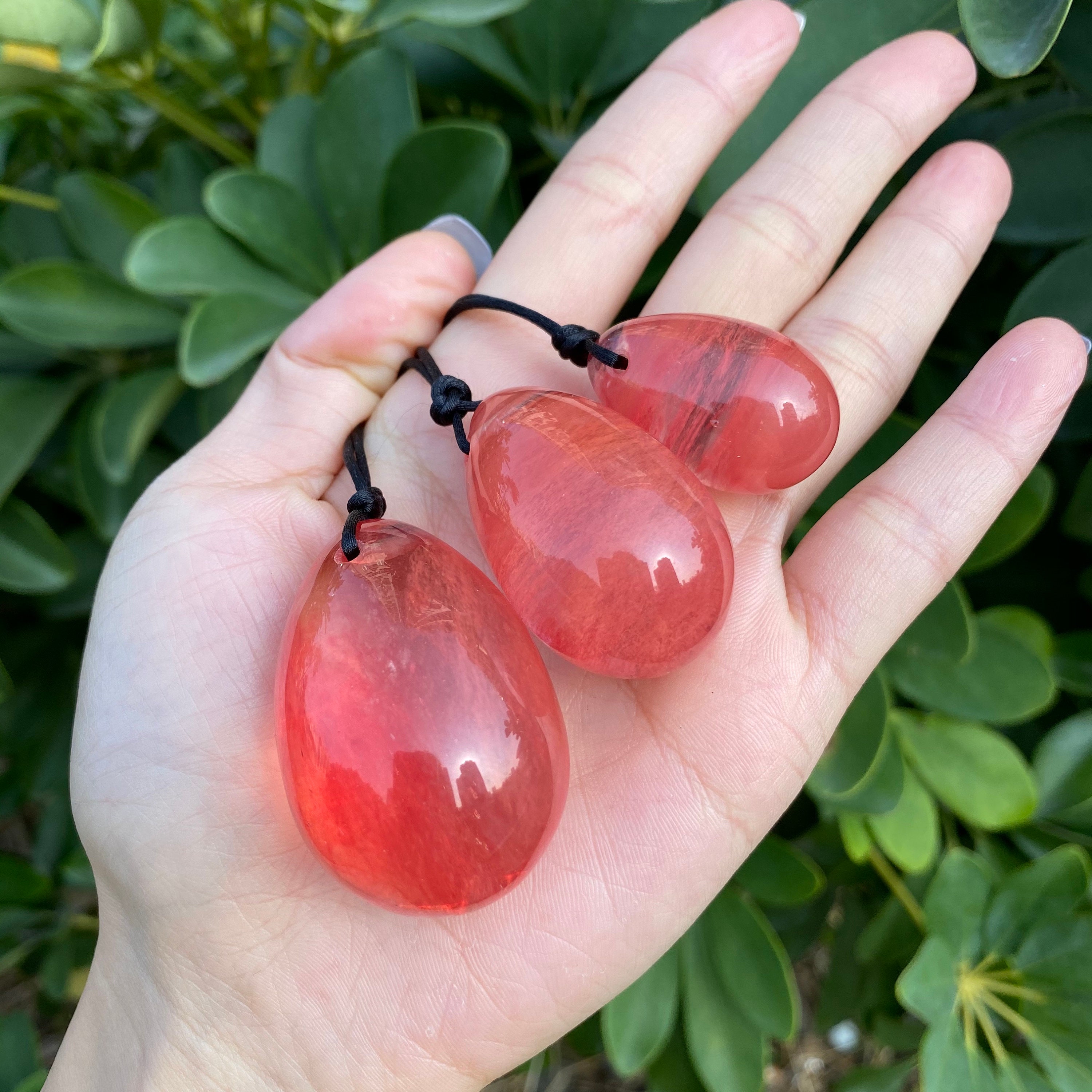 Natural Waterwelon Crystal Yoni Eggs SetKegel Set Big Yoni Etsy