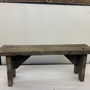 Handmade Heavy Authentic Barn Wood Slab Bench