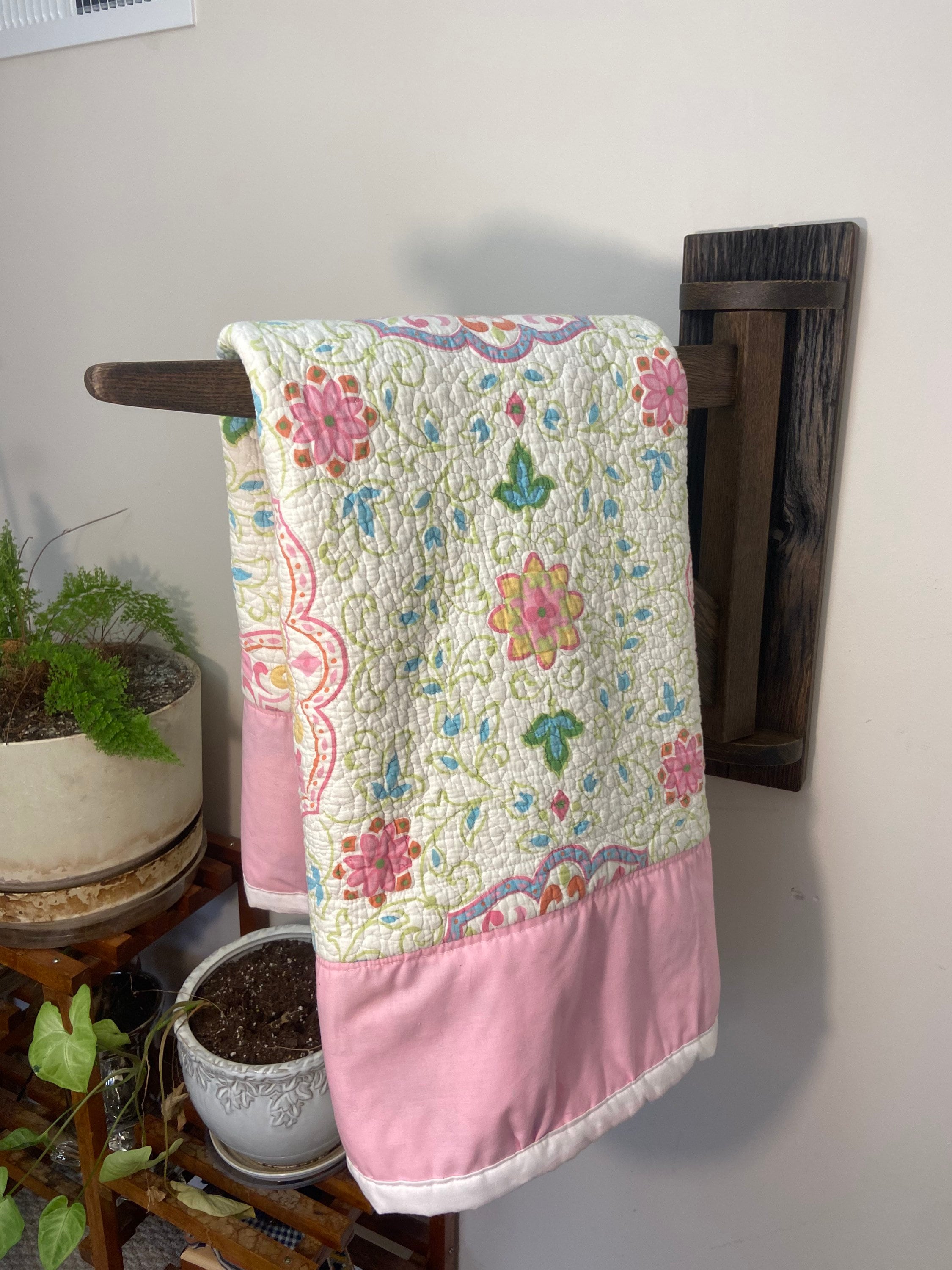 Reclaimed Barn Wood Swivel Blanket Crane Etsy