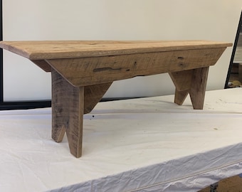 Handmade Antique Replica 1800s Barnwood Farm Bench ~ 4’ Model