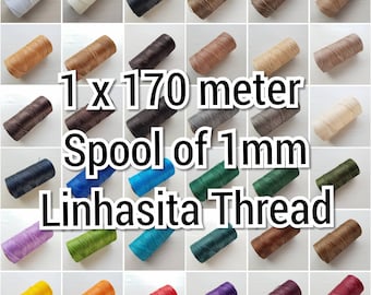 Linhasita 1mm Spool 100% Waxed Polyester Thread from Brazil / Macrame Supplies / Micromacrame Cord / DIY Macrame Necklace