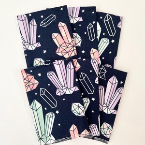 NON-Paper Towel - 6 Piece Set -Sustainable 100% Cotton Flannel - Reusable - Paperless Towels - Wipes - Crystals