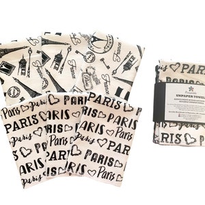 Reusable Washable Unpaper Towel - 100% Cotton Flannel - Sustainable 6 Piece Set - Paperless Napkins - Cloth Wipes - Eco Friendly Napkins