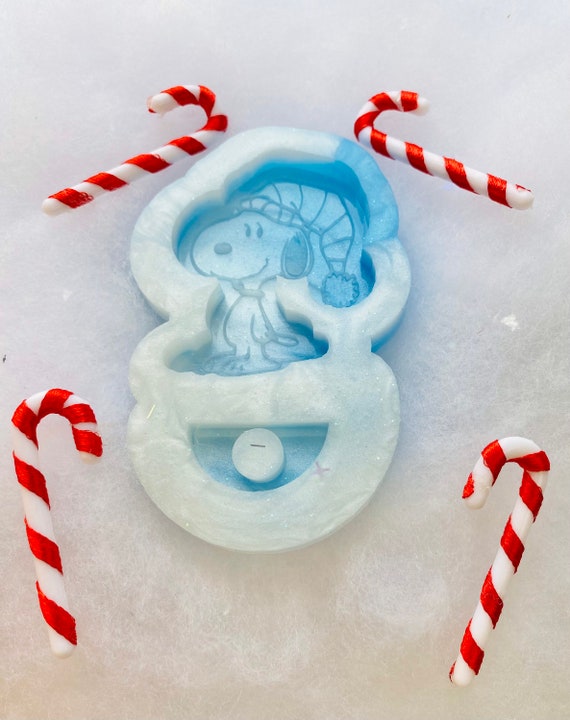 Holiday Snoopy straw topper mold