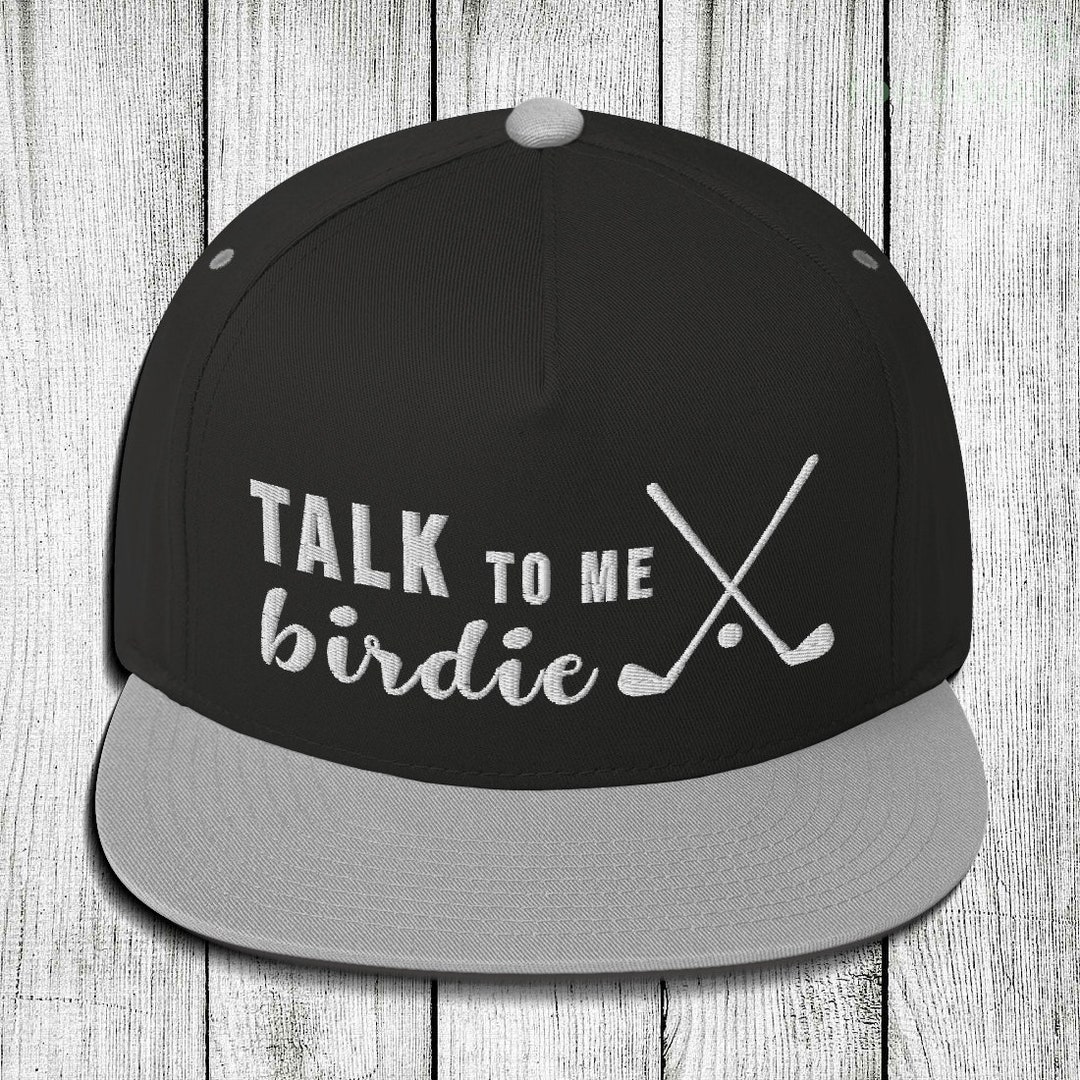 Talk Birdie to Me Funny Hat, Funny Joke Golf Snapback Cap, Golfing Embroidery Hat for Men