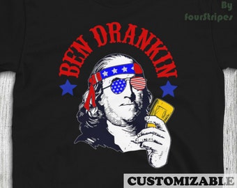 Camiseta Ben Drankin, 4 de julio camiseta divertida patriótica