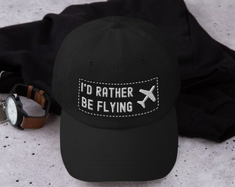 I'd Rather Be Flying Airline Aviation Baseball Hat