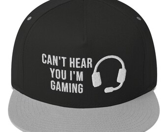 Kan inte höra dig, jag spelar rolig videospels-snapback-keps
