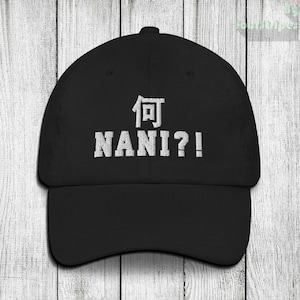 ¡Nani! ¿Qué? Divertido Omae Wa Meme gorra de béisbol, divertido japonés anime bordado capitular, japonés Kanji gorra de béisbol