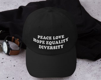Biden Harris 2020 Peace Love Equality Hope Diversity Vote Baseball Hat