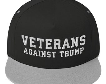 Veterans Against Trump Retro Flat Bill Snapback Hat