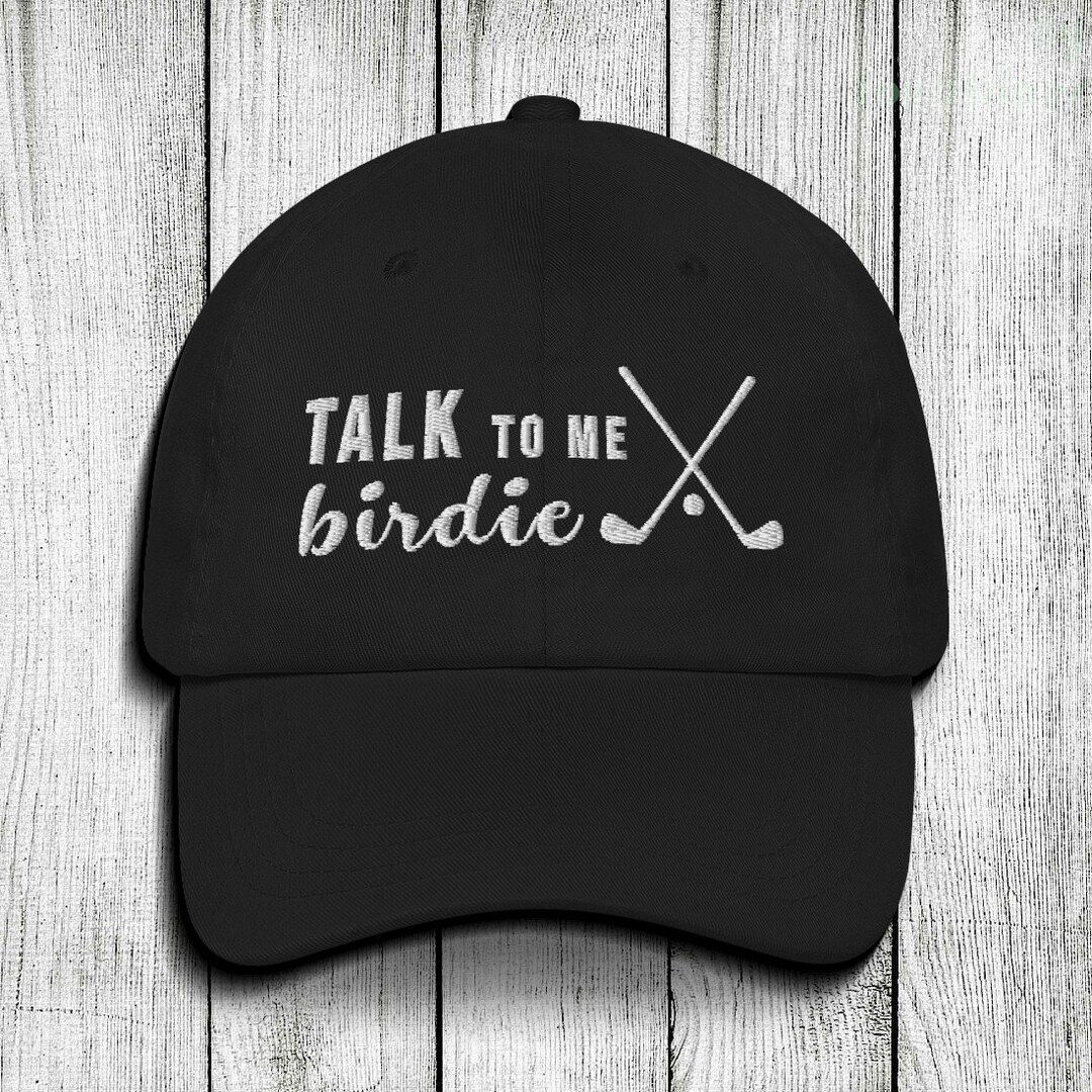 Talk Birdie to Me Funny Hat, Funny Joke Golf Baseball Cap, Golfing Embroidery Hat for Men