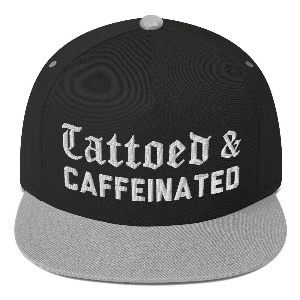 Tattoos Addict Tattooed and Well Educated Gift Flat Bill Snapback Hat