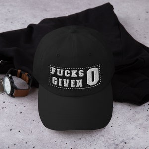 Zero Fucks Given 0 Lustige Profanität Baseball Mütze