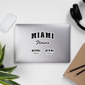 Miami Florida Retro Distressed Sticker