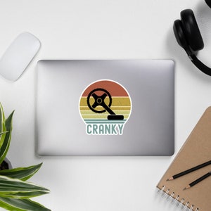 Cranky Funny Bicycle Cyclist MTB Mountain Biker Sticker