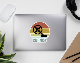 Cranky Funny Bicycle Cyclist MTB Mountain Biker Sticker