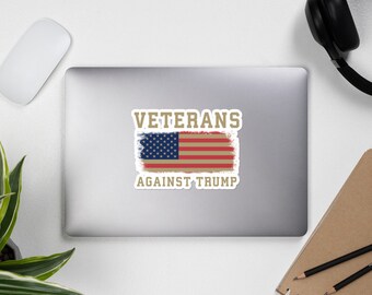 Veterans Against Trump Retro Sticker