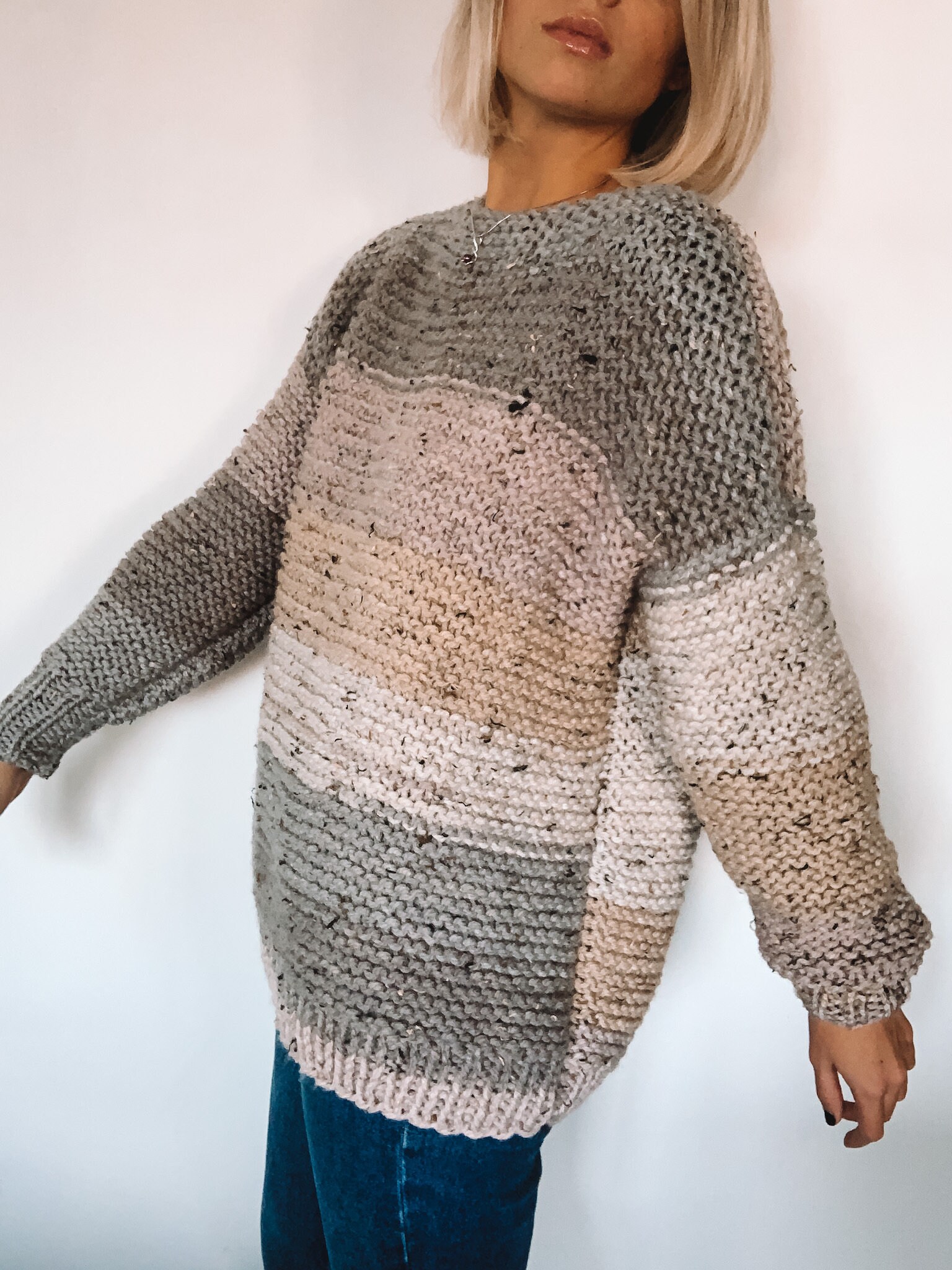 Wool sweater Beige women sweater Oversized pullover sweater Etsy