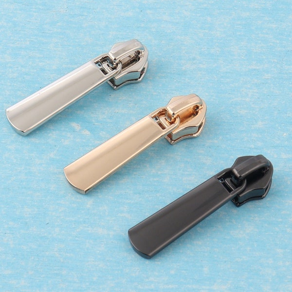 5# Metal Zipper Pull Head For Purse Bags,Personalized Custom Gold/Silver/Gun Black Zipper Slider For Purse Handbag Clothing Replacement