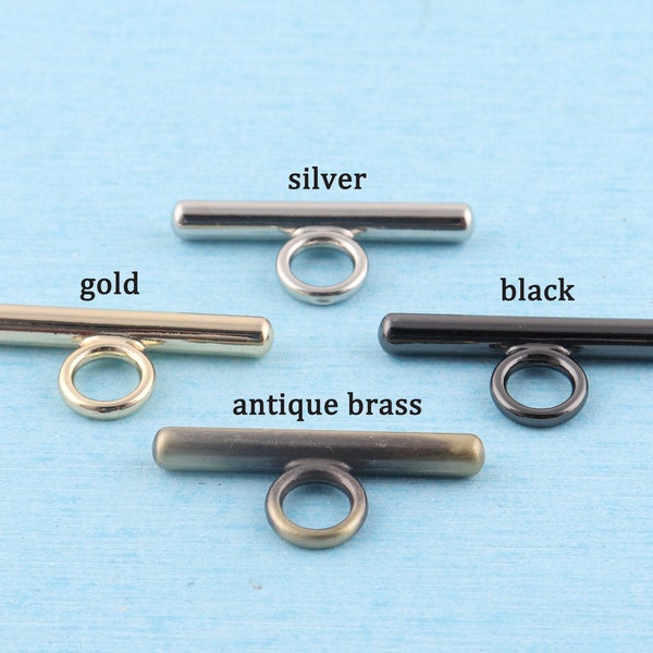 Metal OT Buckle Hook,1.25"(33mm) Alloy OT Clasp Connector,Black/Silver/Gold/Antique Brass OI Toggle Clasp For Purse Chain Making Hardware