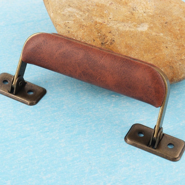 Leather Vintage Trunk Handles Etsy