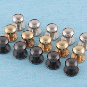 8mm Screw Rivets,20 sets Ball Post Screw Back Rivet,Gold/Black/Silver Nipple Rivet Studs Button For Leathercraft,Wallet,Purse,Bag,Belt Parts