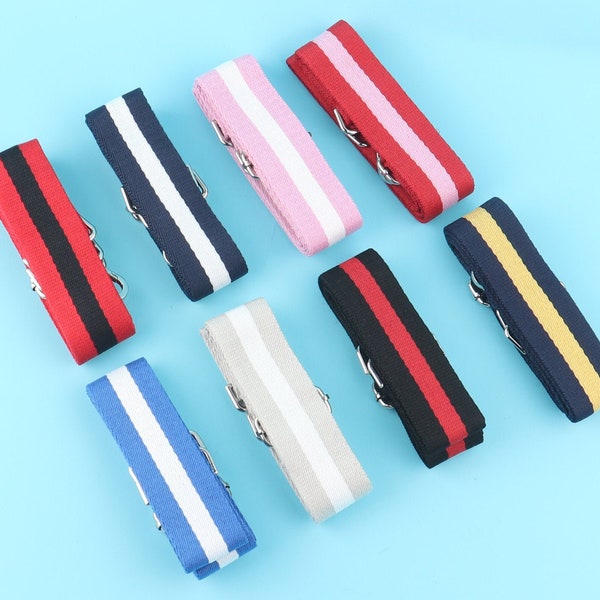 Adjustable Purse Bag Straps 1.5'' (38mm) Width Crossbody Bag Strap,55 inch Length Cotton Stripe Replacement Purse Strap Belt