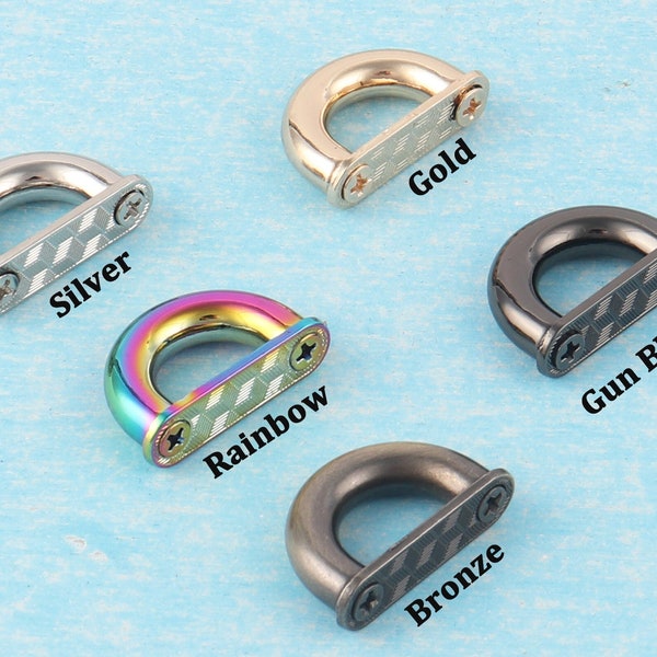 1/2 "Bogenbrücke Schnalle, Gold / Silber / Regenbogen 13 mm innere U-Form Bogenbrücke Schnalle, Metall Gürtelschlaufen Kettenverbinder für Tasche Geldbörse Hardware