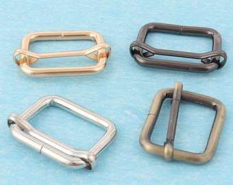 1" (26mm) Webbing Adjuster Buckle For Strap,4-10 Pcs Metal Belt Buckles,Gold/Silver/Antique brass/Gun Black Tri Glide Adjuster Pin Buckles