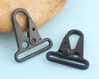 1.5&#39;&#39; Matte Black HK Clips Spring Hooks,38mm Metal Snap Hook,Lobster Clasps Webbing Strap Buckles For Handbag Purse Handmade-2-10Pcs