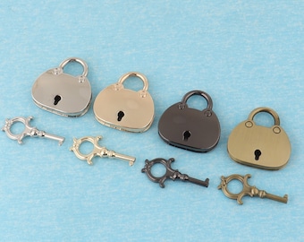 Custom Padlock,Personalized Laser Engraved Bag Locks With Key,Metal Blank Bridge Padlock For Engagement Gift, Anniversary Gift, Wedding Gift