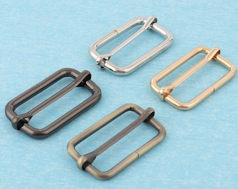 4-10 piezas de hebilla del ajustador de correa para la correa, 1.5 "(38 mm) metal Tri Glide Rectángulo Ajustador Pin Hebillas, Oro / Bronce / Pistola Hebillas de cinturón negro